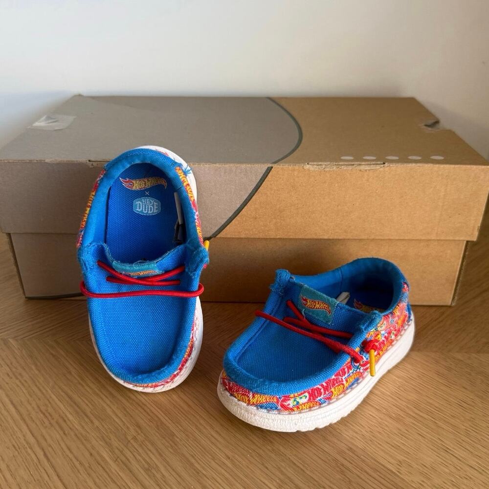 Hey Dude Toddler Wally Funk Mono “Hot Wheels’”Toddler Kid Shoes - SZ 6 C - Picture 7 of 10